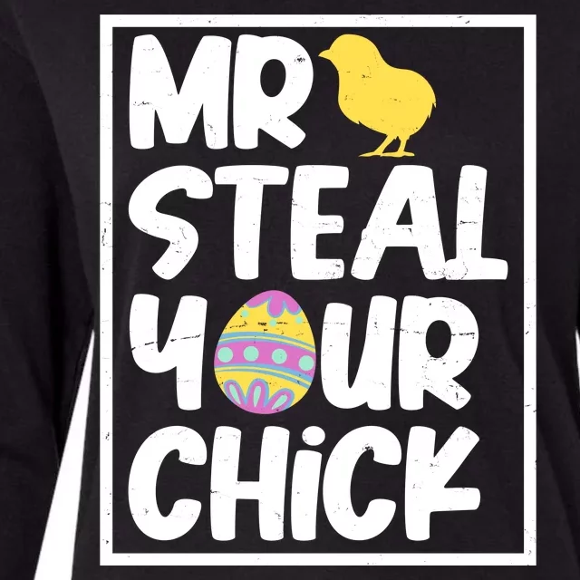 Mr Steal Your Chick Funny Chicken Egg Womens Cotton Relaxed Long Sleeve T-Shirt