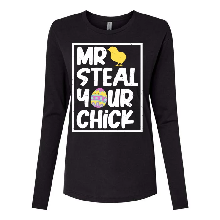 Mr Steal Your Chick Funny Chicken Egg Womens Cotton Relaxed Long Sleeve T-Shirt