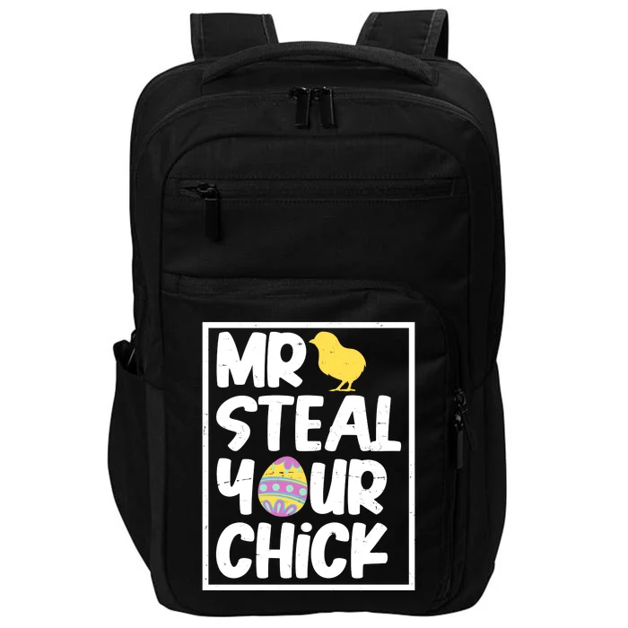 Mr Steal Your Chick Funny Chicken Egg Impact Tech Backpack