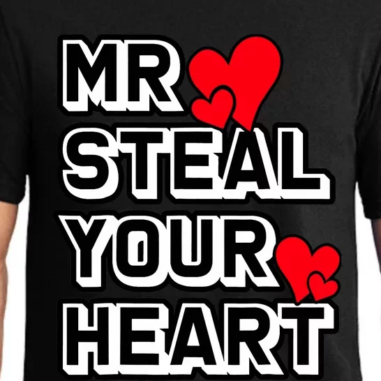 Mr Steal Your Heart Valentines Day Funny V Day Boy Pajama Set