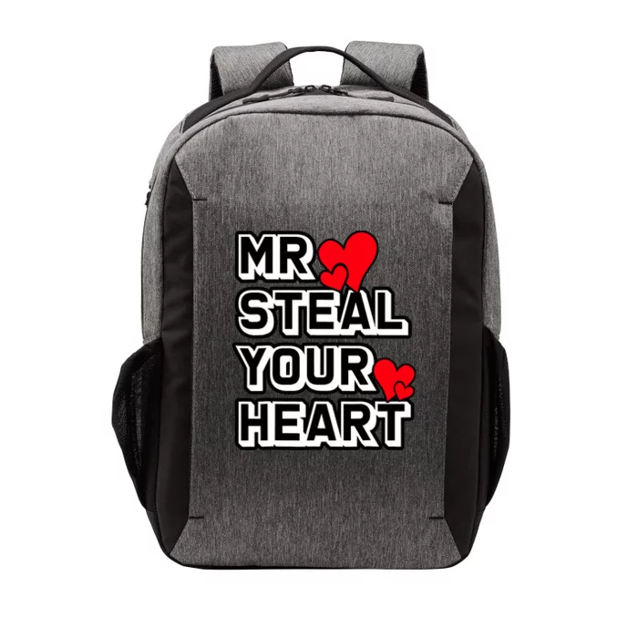 Mr Steal Your Heart Valentines Day Funny V Day Boy Vector Backpack