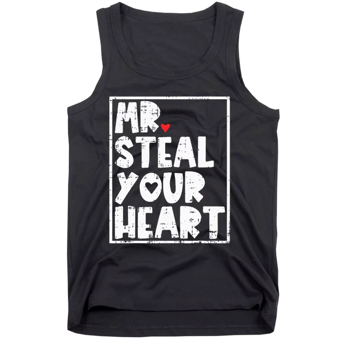 Mr Steal Your Heart Valentines Day Funny Vday Tank Top