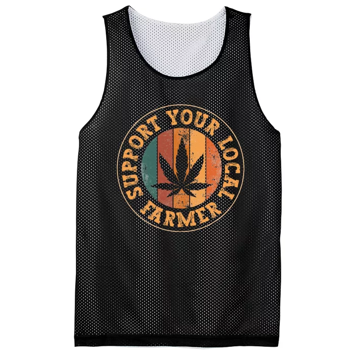 Marijuana Support Your Local Farmer Cannabis Grower Mesh Reversible Basketball Jersey Tank