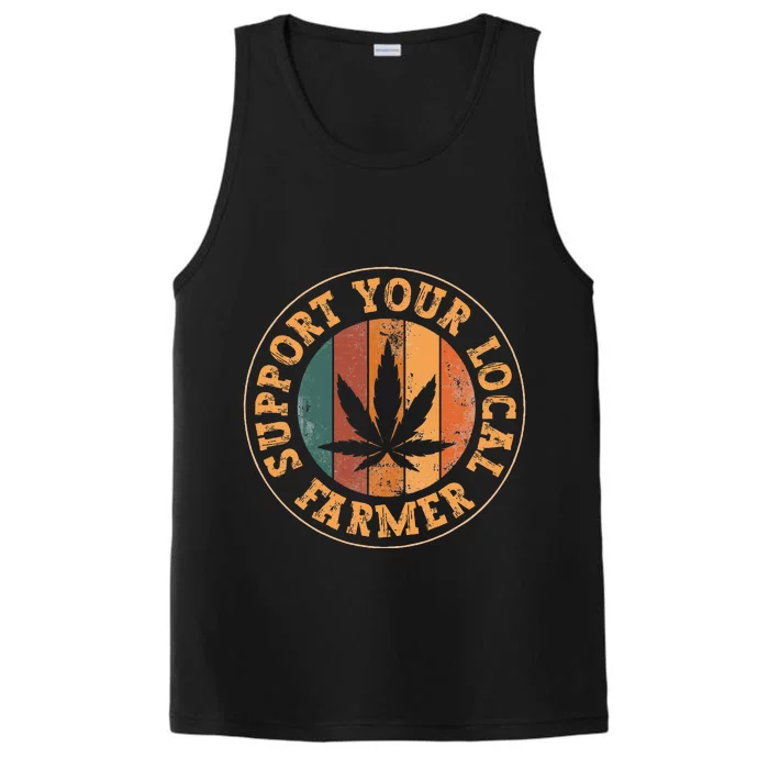 Marijuana Support Your Local Farmer Cannabis Grower Performance Tank