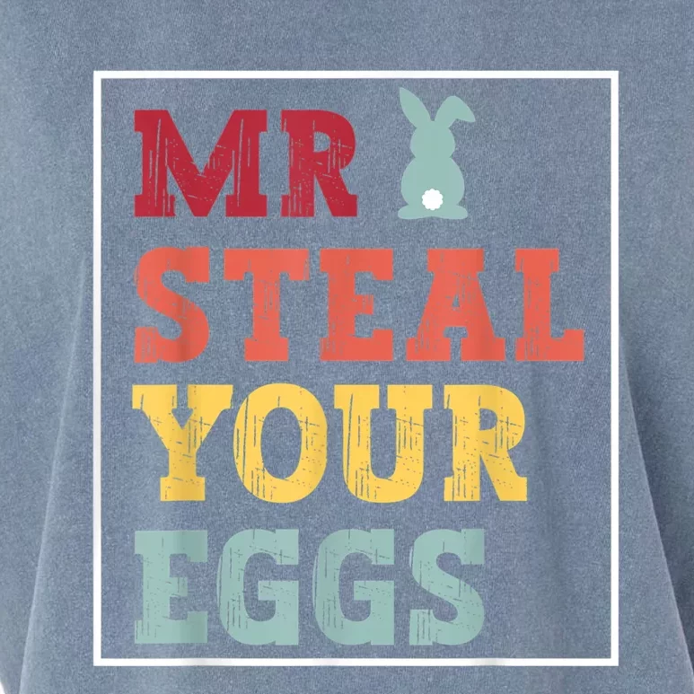 Mr Steal Your Eggs Easter Toddlers Funny Spring Humor Garment-Dyed Women's Muscle Tee