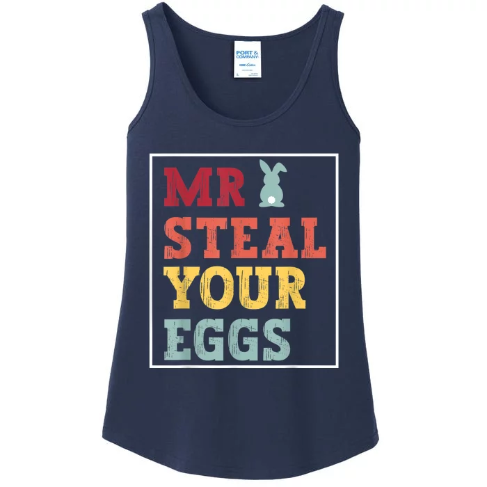 Mr Steal Your Eggs Easter Toddlers Funny Spring Humor Ladies Essential Tank