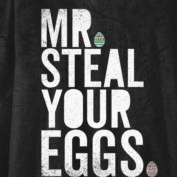 Mr Steal Your Eggs Funny Easter Matching Family Hooded Wearable Blanket