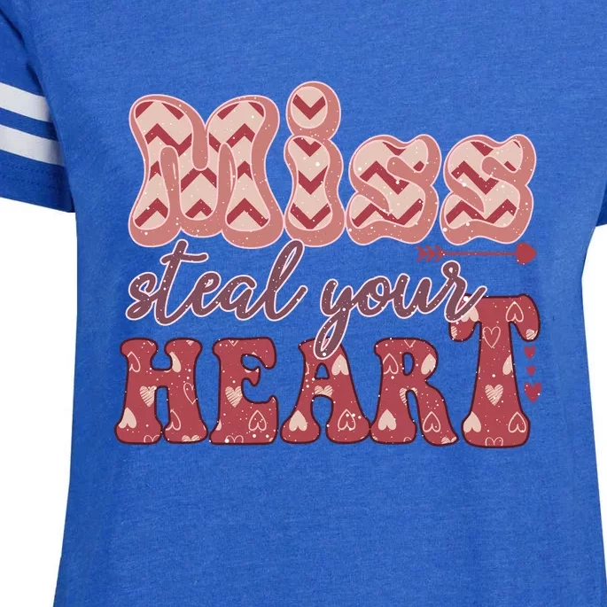 Miss Steal Your Heart Valentine's Day Gift Enza Ladies Jersey Football T-Shirt