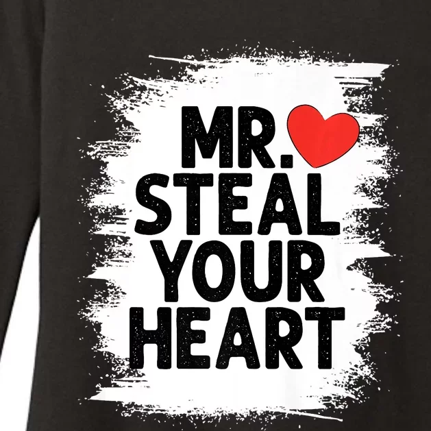 Mr Steal Your Heart Valentines Day Funny Love Womens CVC Long Sleeve Shirt