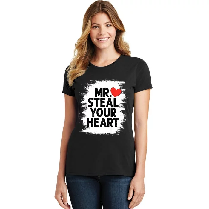 Mr Steal Your Heart Valentines Day Funny Love Women's T-Shirt