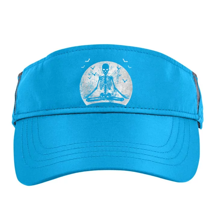 Meditating Skeleton Yoga Lover Halloween Moon Costume Adult Drive Performance Visor