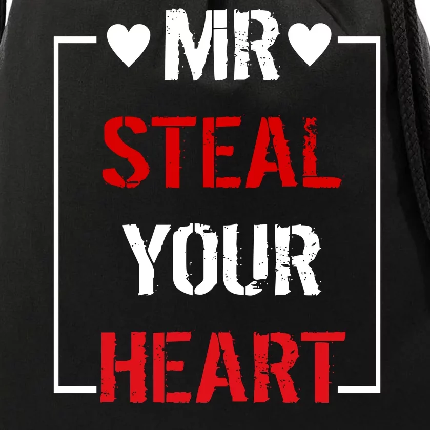 Mr. Steal Your Heart Valentines Day Drawstring Bag