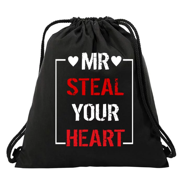 Mr. Steal Your Heart Valentines Day Drawstring Bag