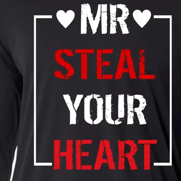 Mr. Steal Your Heart Valentines Day Cooling Performance Long Sleeve Crew