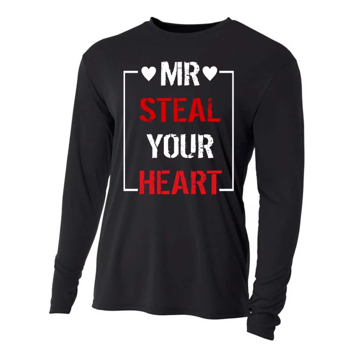 Mr. Steal Your Heart Valentines Day Cooling Performance Long Sleeve Crew