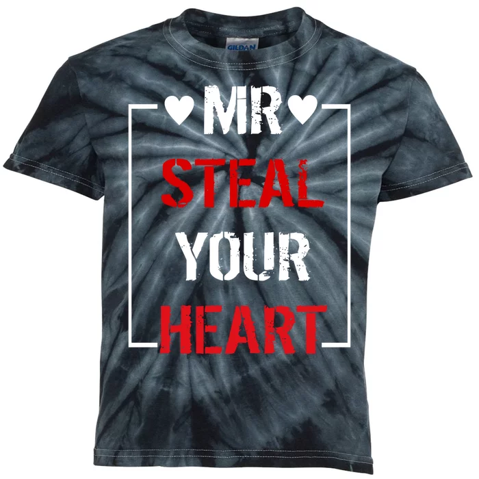 Mr. Steal Your Heart Valentines Day Kids Tie-Dye T-Shirt