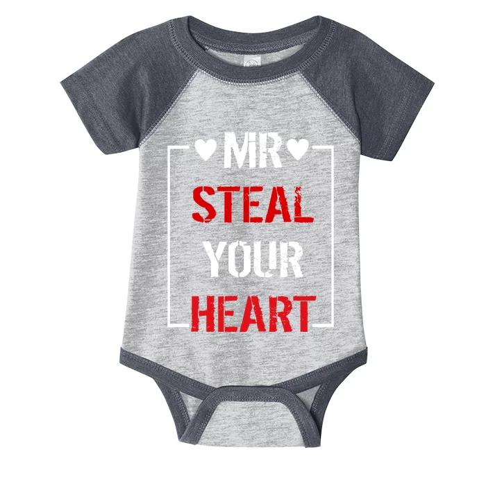 Mr. Steal Your Heart Valentines Day Infant Baby Jersey Bodysuit