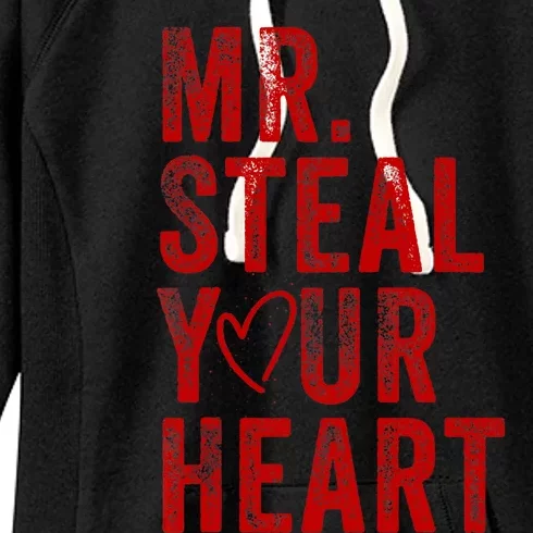 Mr Steal Your Heart Valentines Day Boy Women's Fleece Hoodie