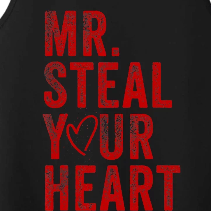 Mr Steal Your Heart Valentines Day Boy Performance Tank