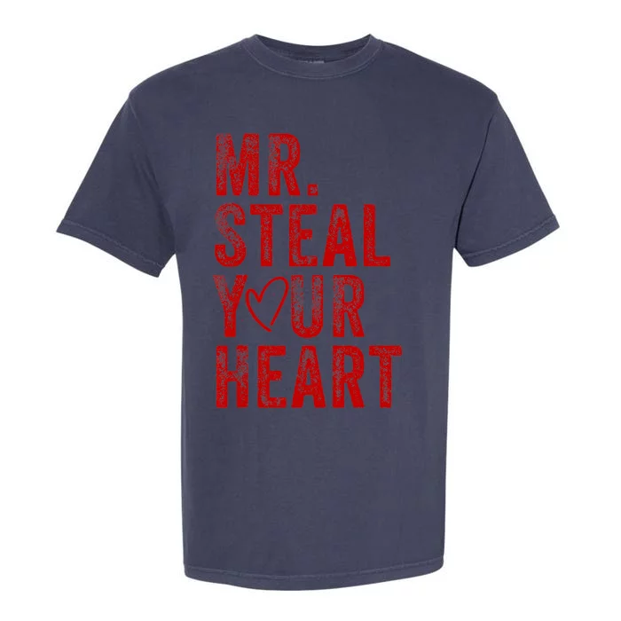 Mr Steal Your Heart Valentines Day Boy Garment-Dyed Heavyweight T-Shirt