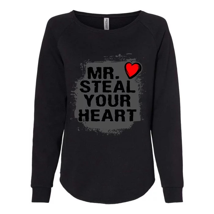 Mr. Steal Your Heart Retro Valentine's Day Boys Son Womens California Wash Sweatshirt