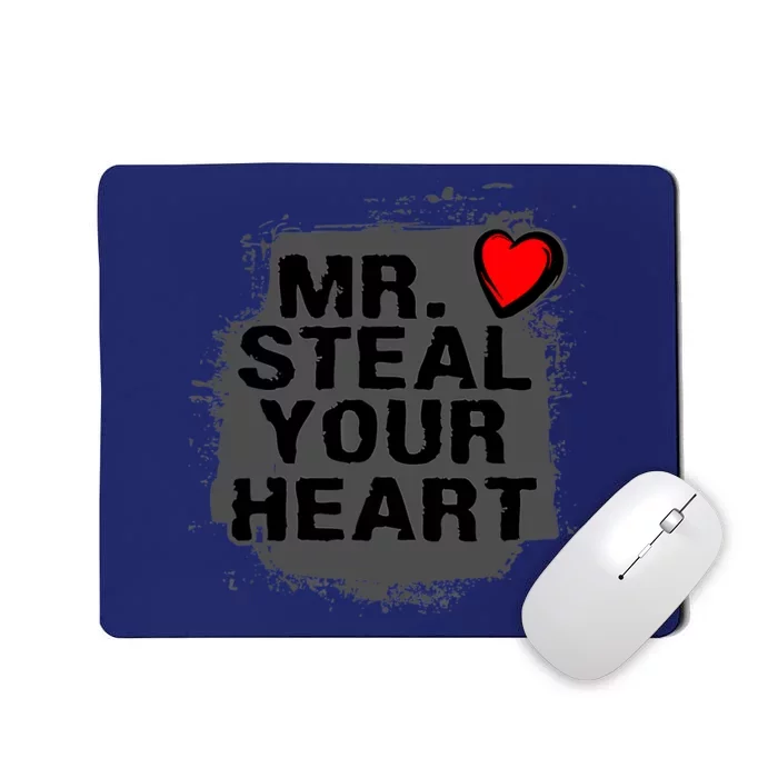 Mr. Steal Your Heart Retro Valentine's Day Boys Son Mousepad