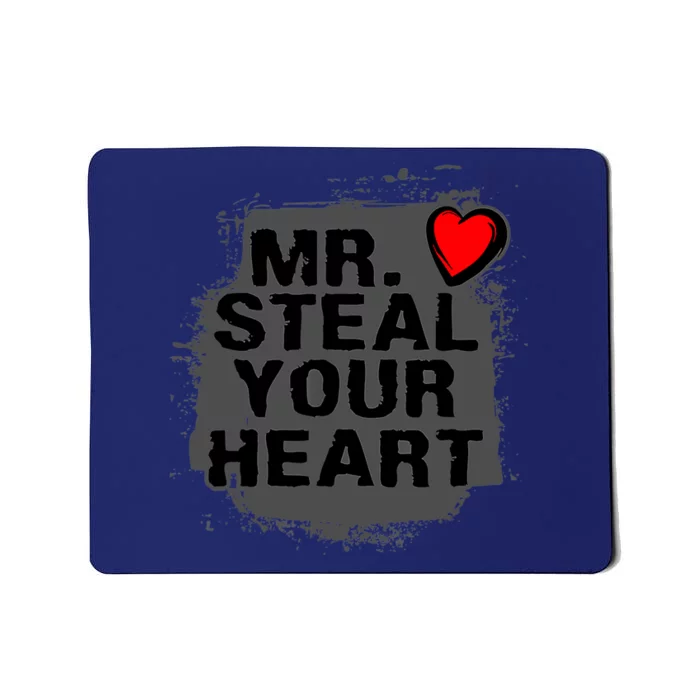 Mr. Steal Your Heart Retro Valentine's Day Boys Son Mousepad