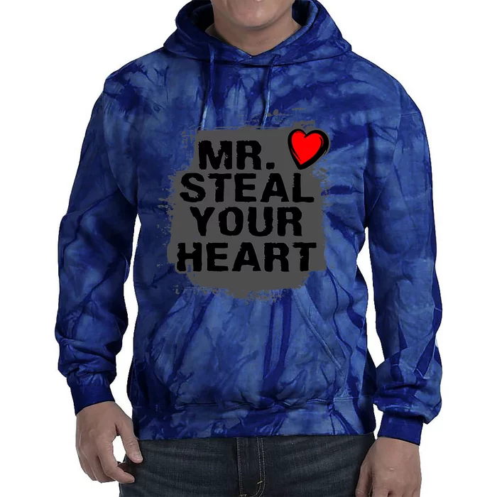 Mr. Steal Your Heart Retro Valentine's Day Boys Son Tie Dye Hoodie