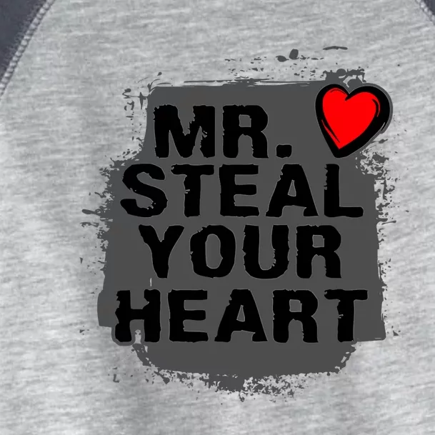 Mr. Steal Your Heart Retro Valentine's Day Boys Son Toddler Fine Jersey T-Shirt