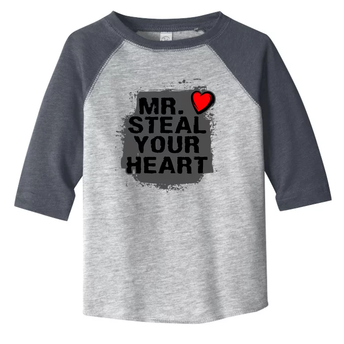 Mr. Steal Your Heart Retro Valentine's Day Boys Son Toddler Fine Jersey T-Shirt