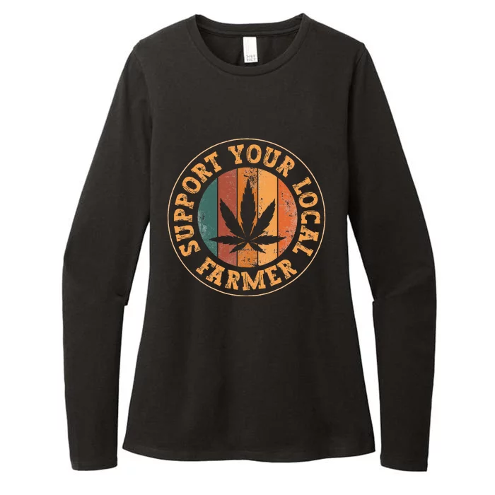 Marijuana Support Your Local Farmer Cannabis Grower Womens CVC Long Sleeve Shirt