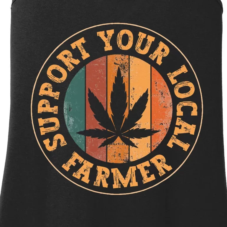 Marijuana Support Your Local Farmer Cannabis Grower Ladies Essential Tank