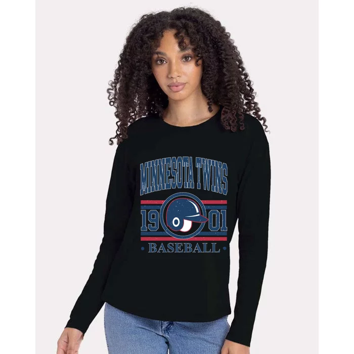 Minnesota Twins 1901 Baseball Team Supporter Womens Cotton Relaxed Long Sleeve T-Shirt