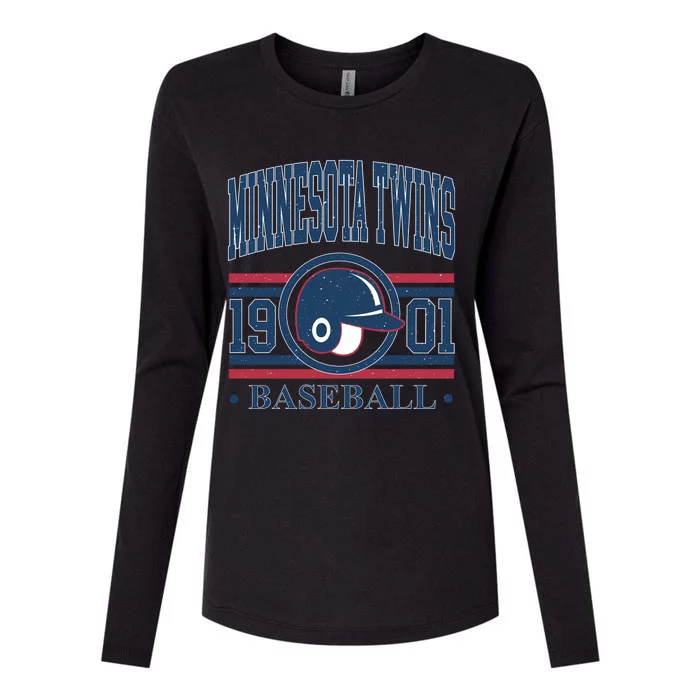 Minnesota Twins 1901 Baseball Team Supporter Womens Cotton Relaxed Long Sleeve T-Shirt