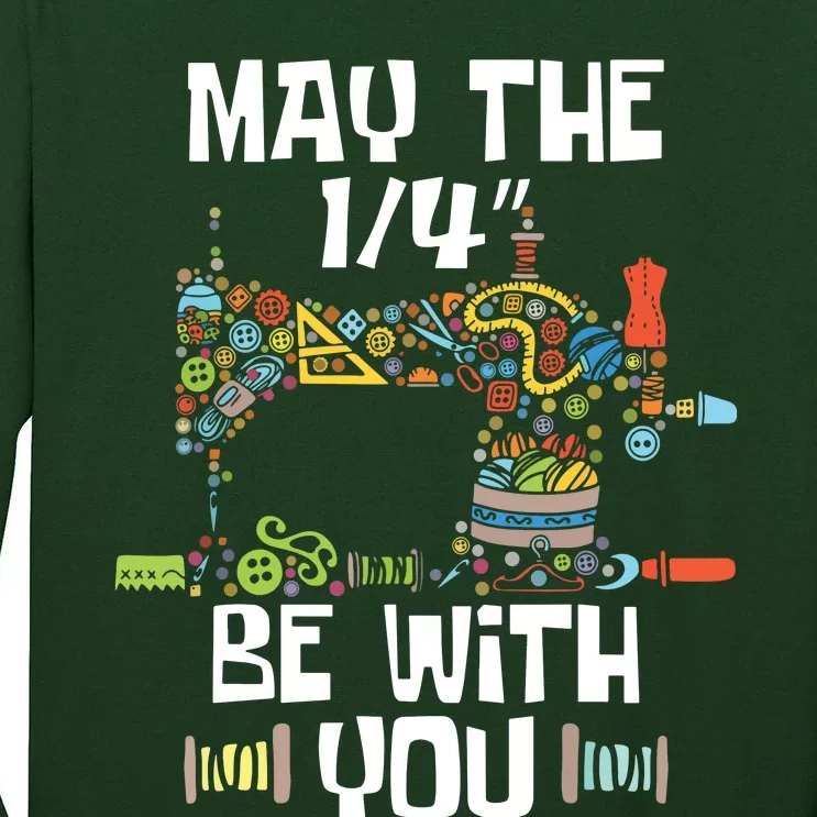 May The 14 Be With You Sew Sewing Machine Seamstress Tall Long Sleeve T-Shirt