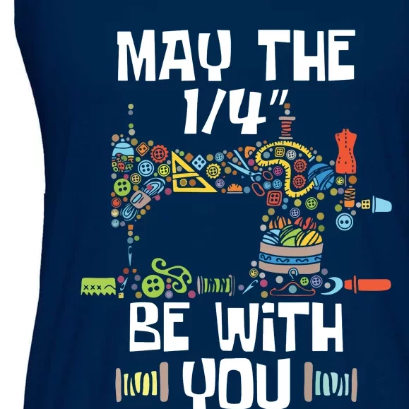 May The 14 Be With You Sew Sewing Machine Seamstress Ladies Essential Flowy Tank