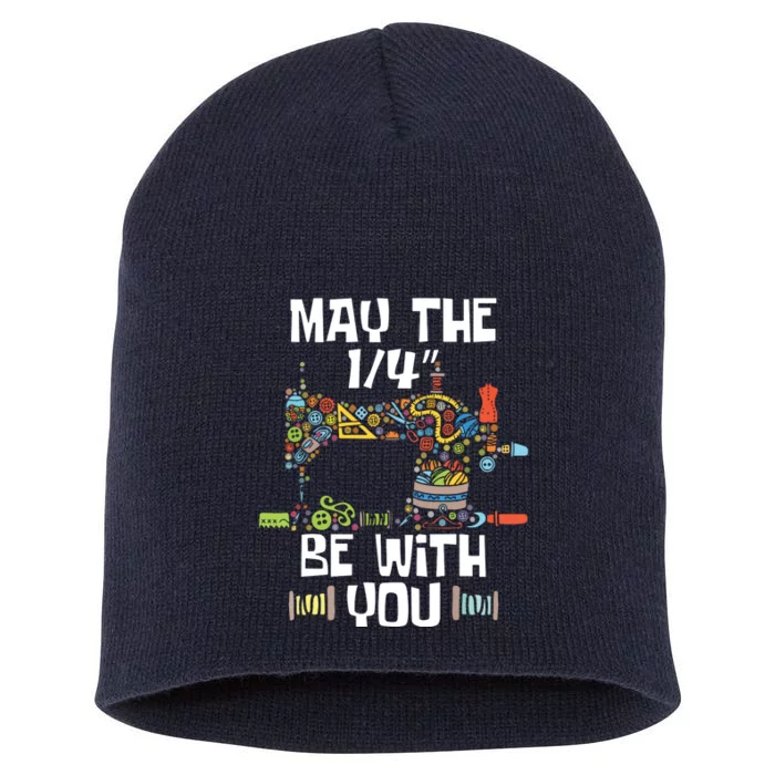 May The 14 Be With You Sew Sewing Machine Seamstress Short Acrylic Beanie