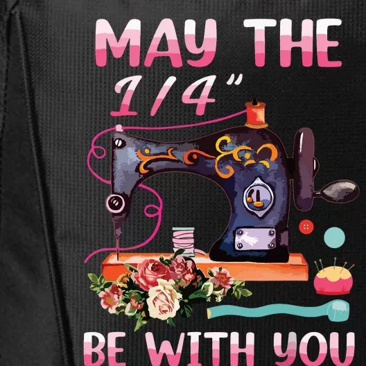 May The 14 Be With You Sewing Machine Quilting City Backpack