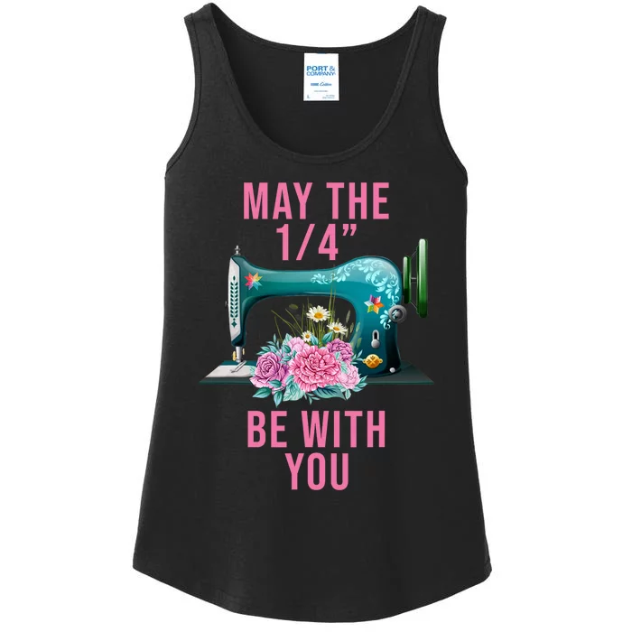 May The 14 Be With You Flower Sewing Ladies Essential Tank