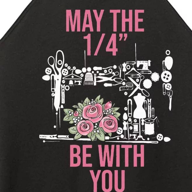 May The 14 Be With You Sewing Machine Quilting Women’s Perfect Tri Rocker Tank