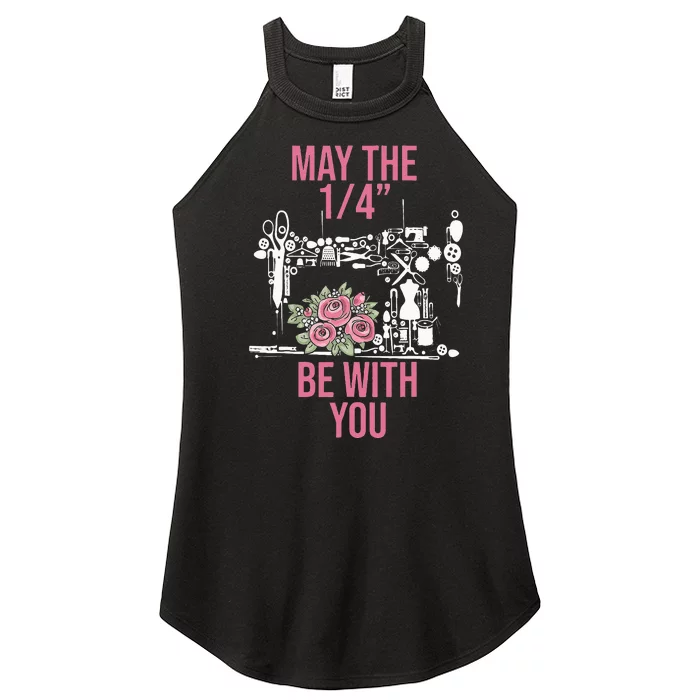 May The 14 Be With You Sewing Machine Quilting Women’s Perfect Tri Rocker Tank