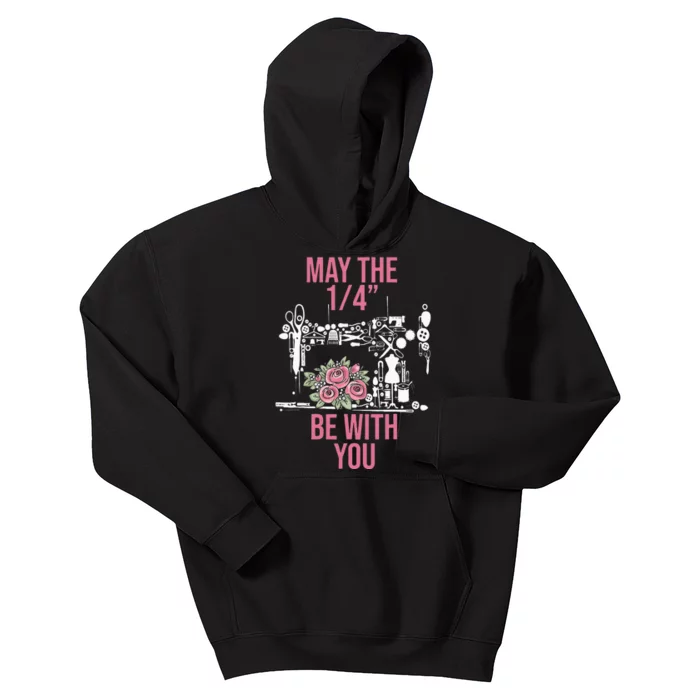 May The 14 Be With You Sewing Machine Quilting Kids Hoodie