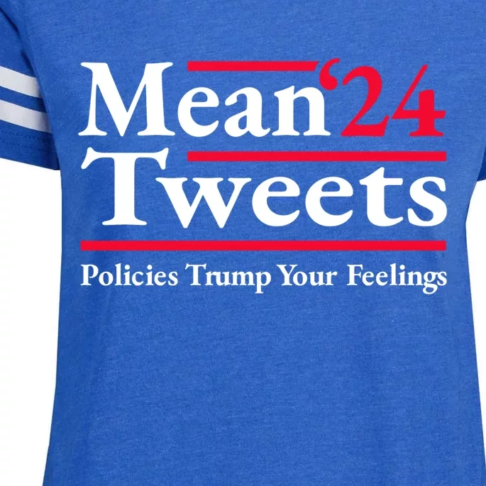 Mean Tweets 2024 Pro Donald Trump '24 Funny Anti Biden Enza Ladies Jersey Football T-Shirt