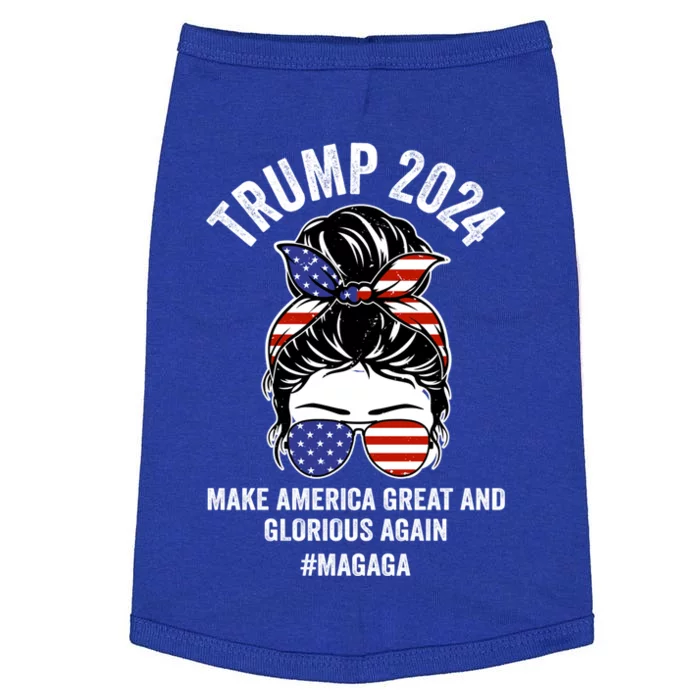 Magaga Trump 2024 Make America Great And Glorious Again Gift Doggie Tank