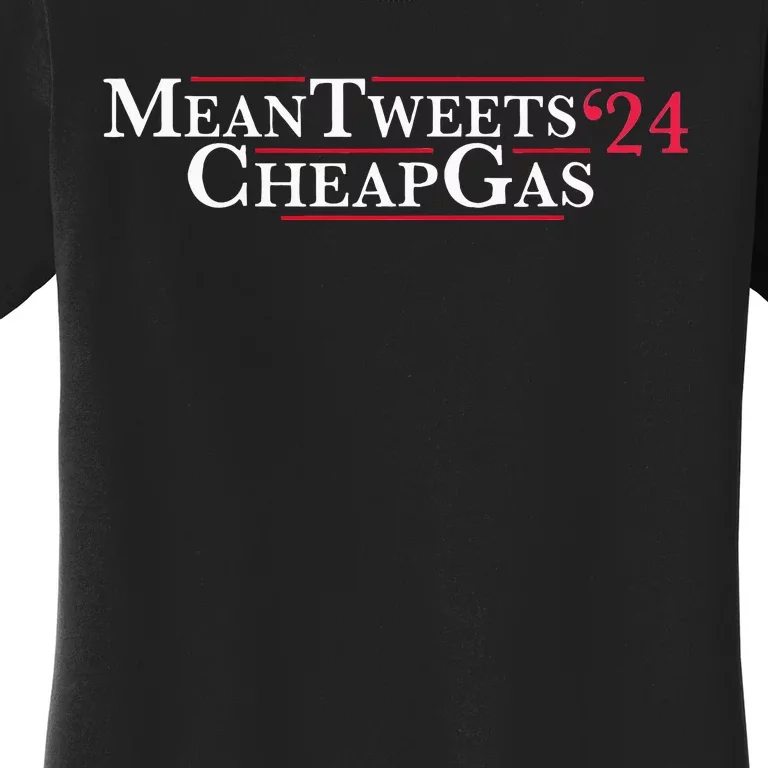 Mean Tweets 24 Cheap Gas Price Gas Trump 2024 Women's T-Shirt