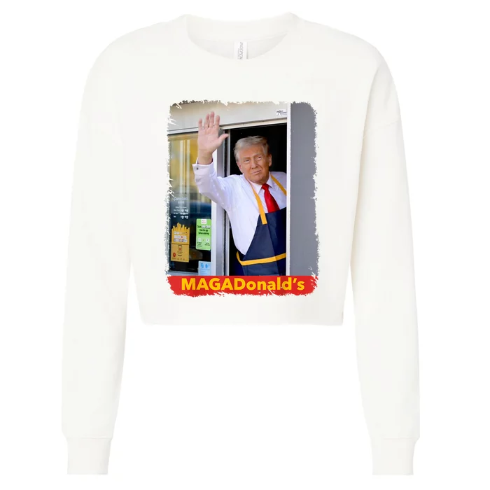 MagadonaldS Trump 2024 Cropped Pullover Crew