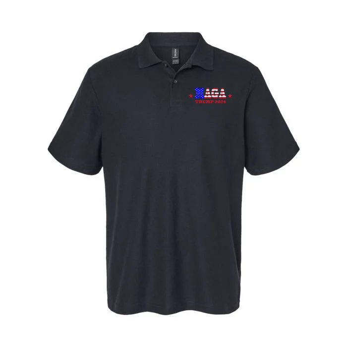 MAGA Trump 2024 Softstyle Adult Sport Polo