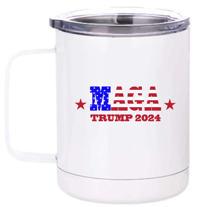 MAGA Trump 2024 Front & Back 12oz Stainless Steel Tumbler Cup