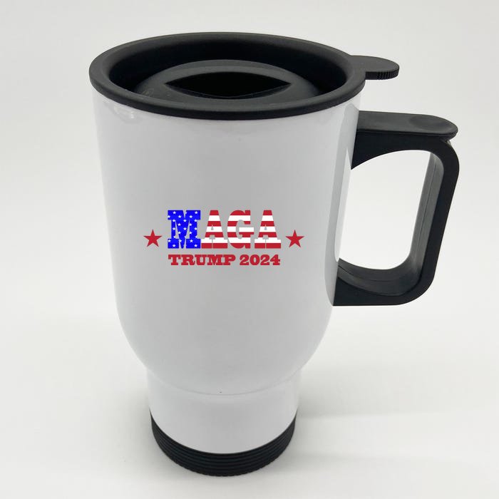 MAGA Trump 2024 Front & Back Stainless Steel Travel Mug