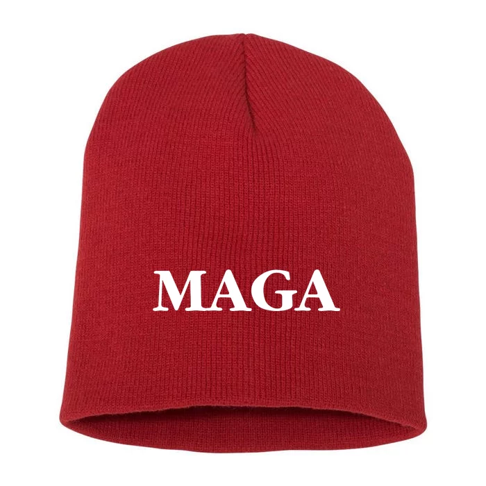 MAGA Trump 2024 Make America Great Again Short Acrylic Beanie